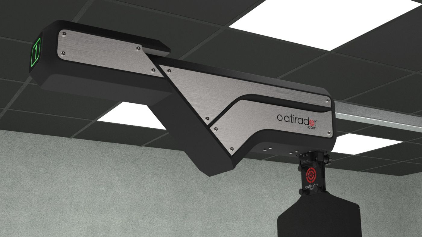 Rameneur de cible sans fil sur rail plafond